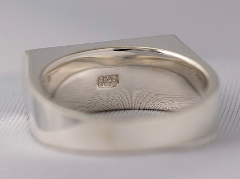 Seal stand round ring -印台甲丸一文字リング FR003