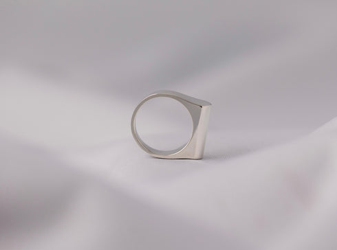 Seal stand round ring -印台甲丸一文字リング FR003