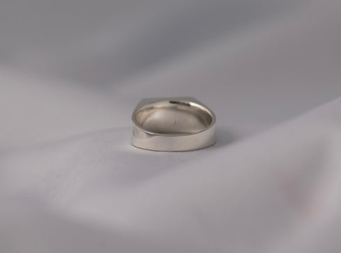 Seal stand cut square ring - 印台スクエアーカットリング FR006