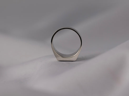 Seal stand cut square ring - 印台スクエアーカットリング FR006