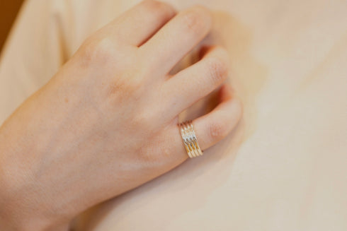 Round quadruple ring - 四連リング FR010