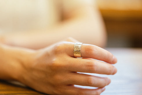 hammered ring - 槌目リング FR011