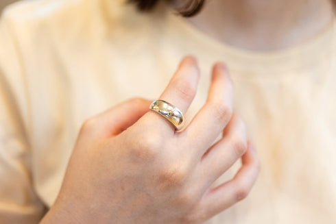 voluminous big high dome ring -ボリュームネスハイ甲丸リング FR002