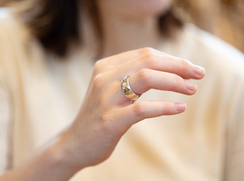 voluminous high dome ring -ボリュームネス甲丸リング FR001