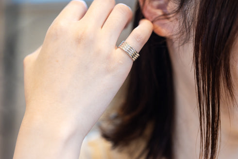 Round quadruple ring - 四連リング FR010