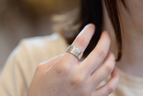 hammered ring - 槌目リング FR011