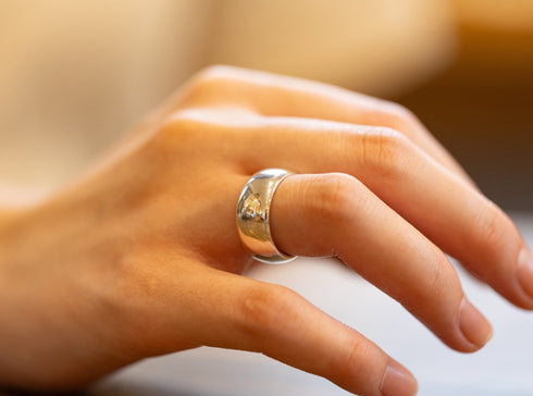 voluminous high dome ring -ボリュームネス甲丸リング FR001