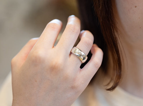 voluminous high dome ring -ボリュームネス甲丸リング FR001